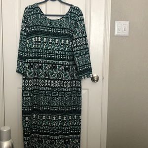 Tribal Print Midi Dress